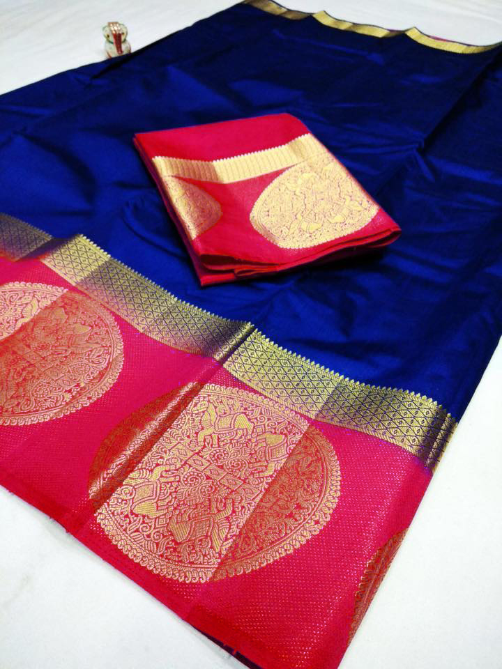 Heavy Jacquard Kanjivaram Sarees