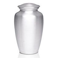 Timeless Metal Cremation Urn in Silver Color