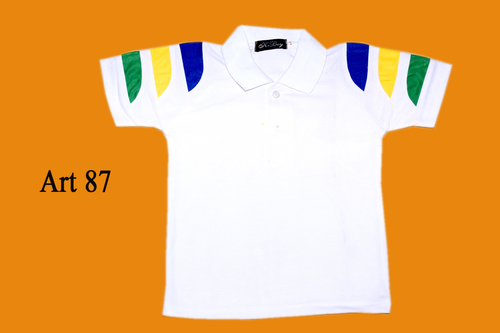SCHOOL T-SHIRT - PC Fabric 220-230 GSM, 40:60 Cotton Blend | Anti Wrinkle, Non Toxic, Cool Dry, Washable, No Fade, Anti UV