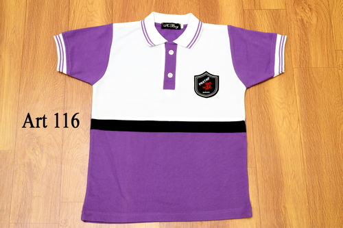 SCHOOL T-SHIRT - Cotton Blend 220-230 GSM, 40:60 PC Ratio | Anti UV, Anti Wrinkle, Cool Dry, Non Toxic, Washable, Unisex Design