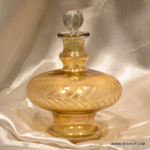 Yellow Color Glass Decanter