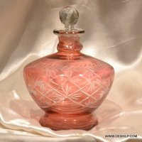 Matki Shape Cut Glass Perfume Decanters