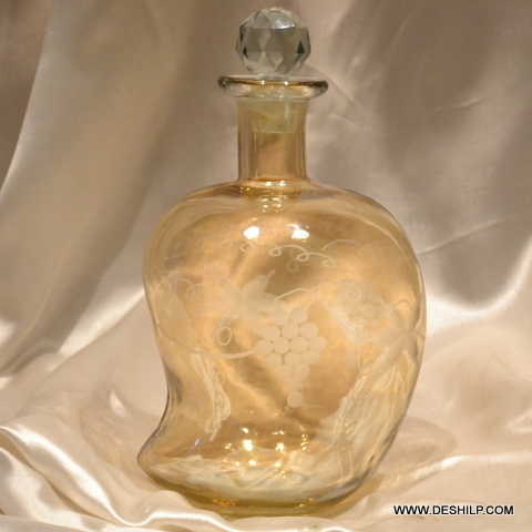 Mango Shape Glass Perfume Bottle