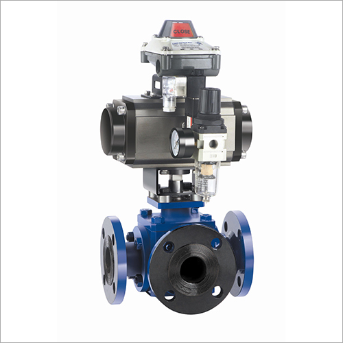 3 Way Ball Valve with Rotary Actuator and Accessories