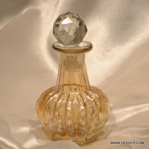 Small Glass Yellow Color Perfume Bottle With Stopper Glass Thickness: 1-5 Millimeter (Mm)