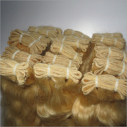 Curly Blonde Weft Hair