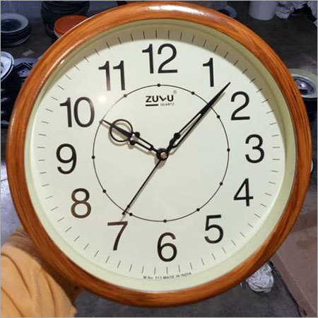 Wall Clock Manufacturer - Plastic 10" Round Wooden Dial Analog Quartz Type | One Year Warranty Elegant Design for Every Moment