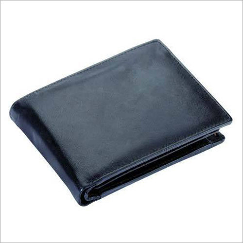 Black Mens Leather Wallets Design: Plain
