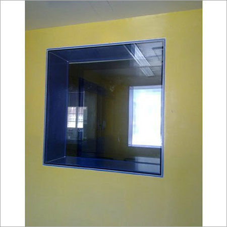 Blue Square Glass View Panel