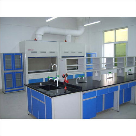 Blue Laboratory Instrument Table