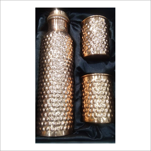 Copper Hammered Copper Bottle