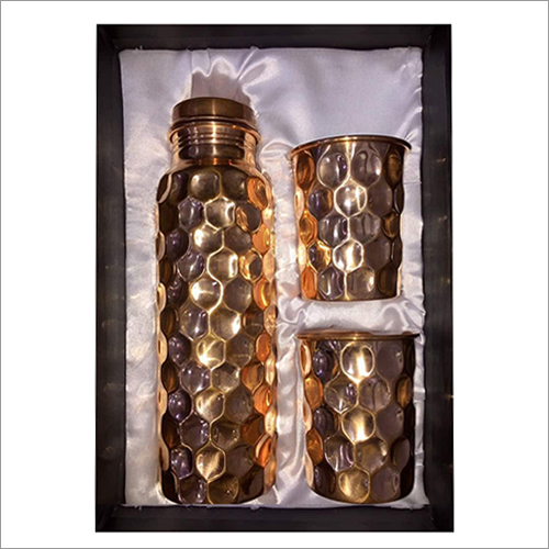 Designer Hammered Copper Water Bottle