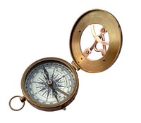 Brass sundial compass