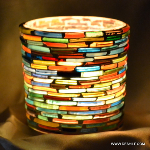 Designer T LIGHT CANDLE HOLDER WITH MOSAIC