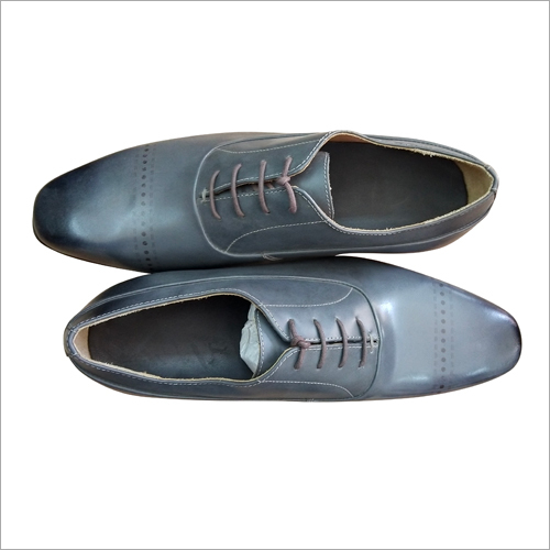 Mens Blue Leather Formal Shoes