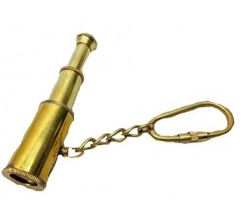 American Nautical Brass Telescope Pocket Key Chain