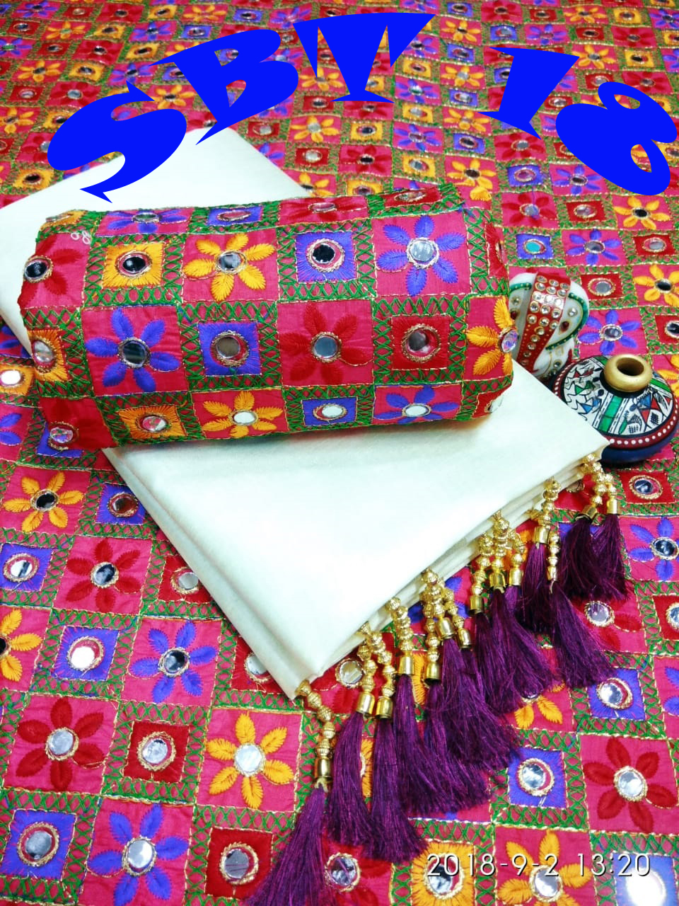 MIRROR WORK COTTON SAREES