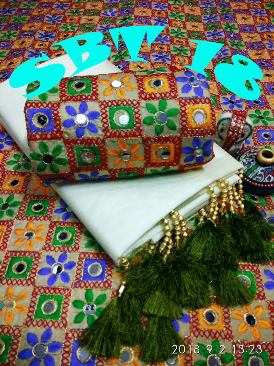 MIRROR WORK COTTON SAREES