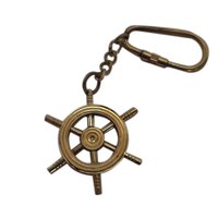 Nautical Brass Propeller Fan Keychain