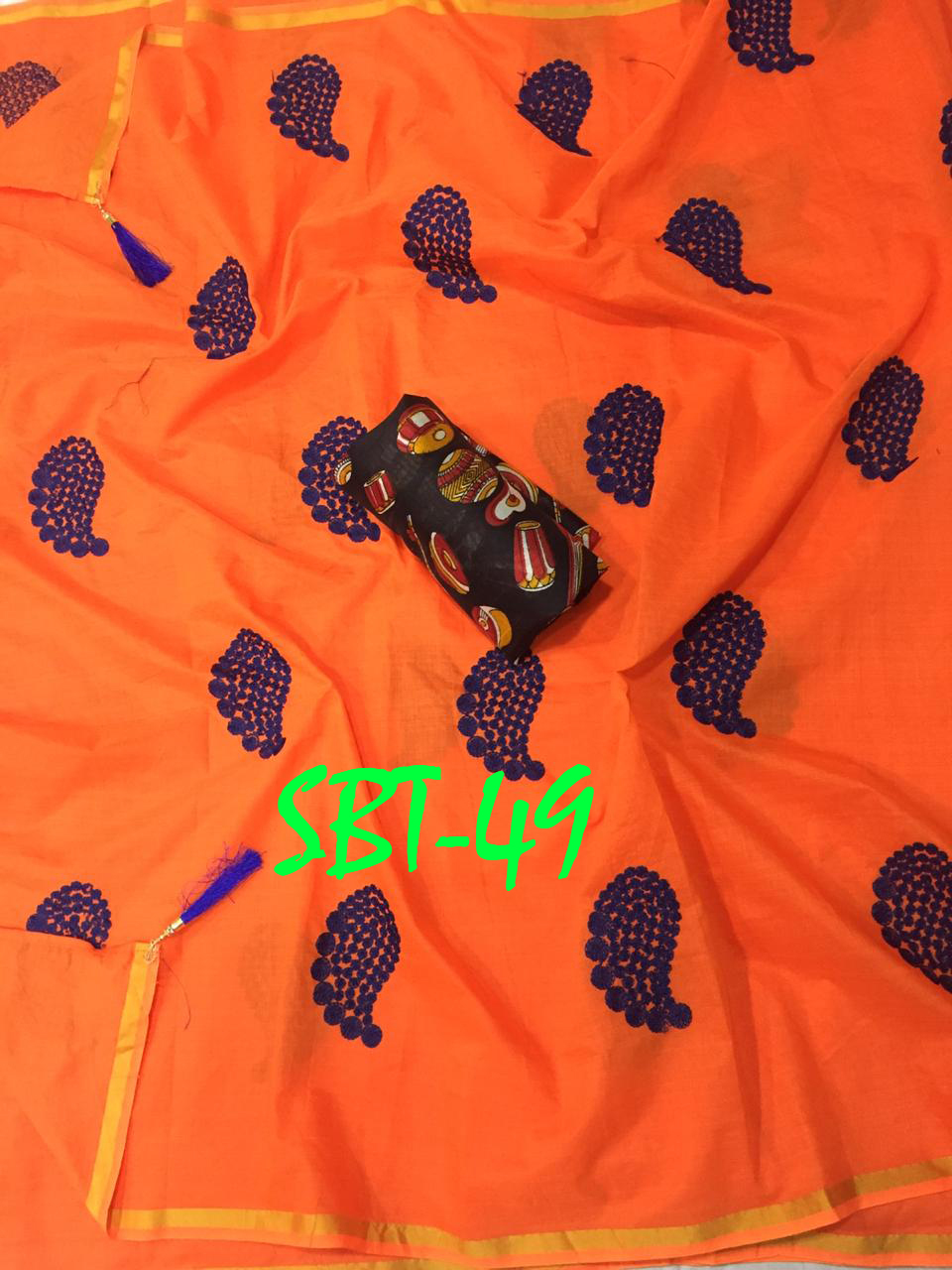 EMBROILED COTTON SILK SAREES