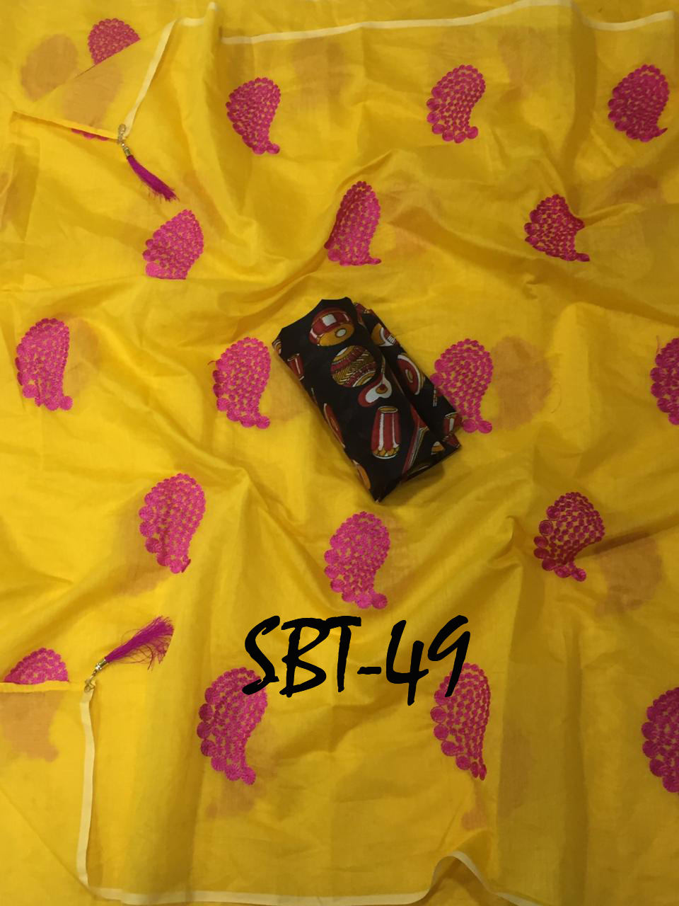 EMBROILED COTTON SILK SAREES