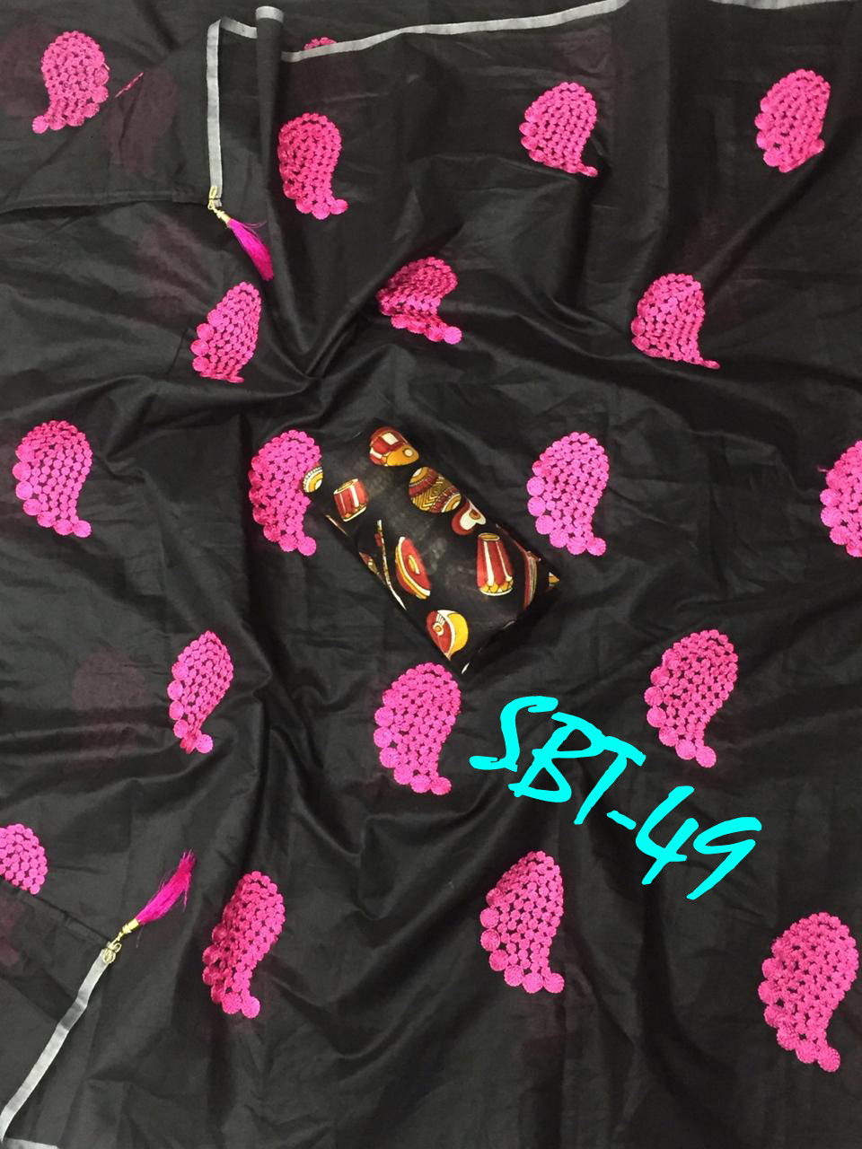 EMBROILED COTTON SILK SAREES