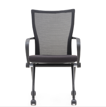 Good Wholesale Vendors Side Chairs CH-077C - Plastic Frame, Black Metal Legs, Foam Seat, Casters | Ergonomic Mesh Back, Fixed Armrest, Tilting Backrest
