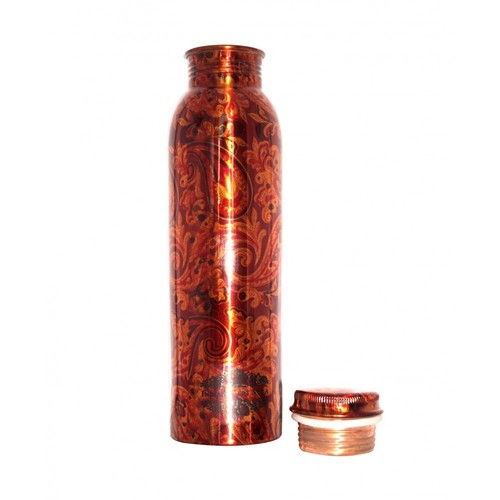 printed copper bottle