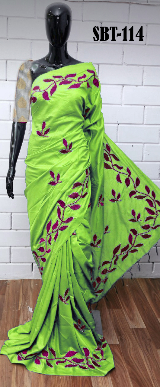 WOMEN'S EMBROIDERY WORK  SILK SAREE