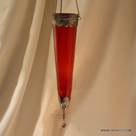 Very Long and Thick Glass Candle Hanging