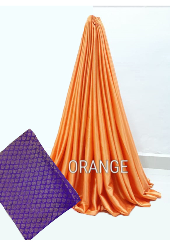 Women's Plain Satin Sareea