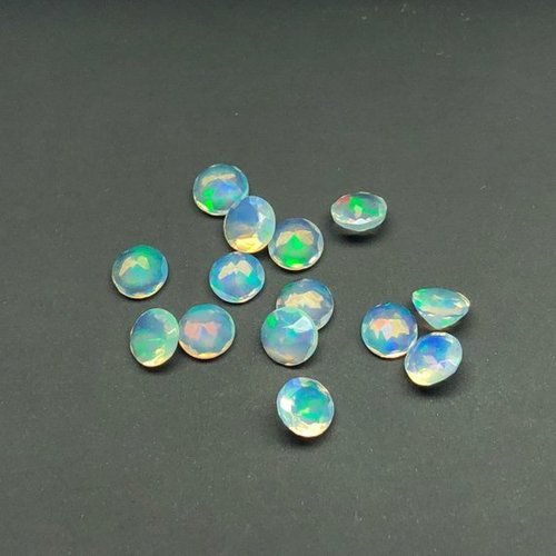 5mm Natural Ethiopian Opal Faceted Round Gemstone