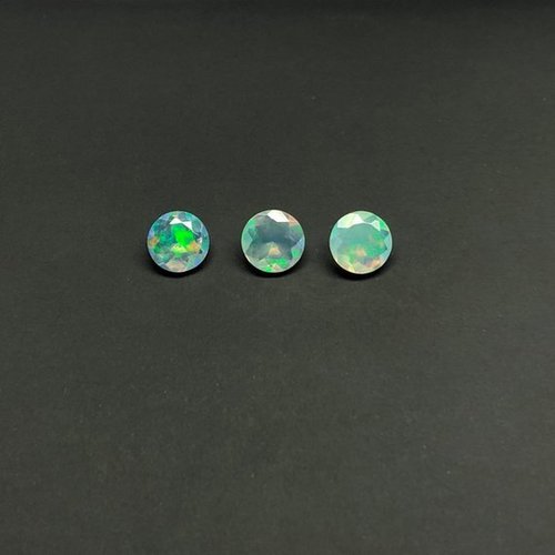 6mm Natural Ethiopian Opal Faceted Round Gemstone