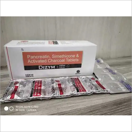 Pancreatin, Simethicone & Activated Charcoal Tablets