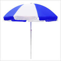 Advertising Folding Umbrella - Polyester, 7.5 Feet Diameter, Blue | Durable Aluminum Frame, Push-button Opening Mechanism, Ideal For Outdoor Promotion