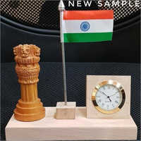 Wooden Office Table Clock