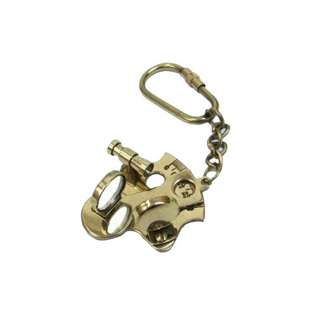 Brass Sextant Keychain 5 Inch
