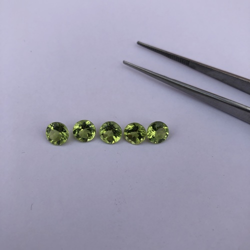 6mm Natural Peridot Faceted Round Gemstone