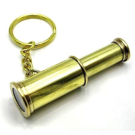 Gold Standard Metal Brass Telescope Keychain