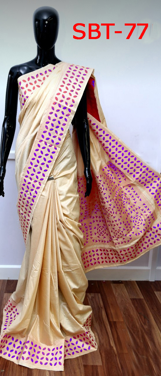 WOMEN'S PRINTED SILK SAREE