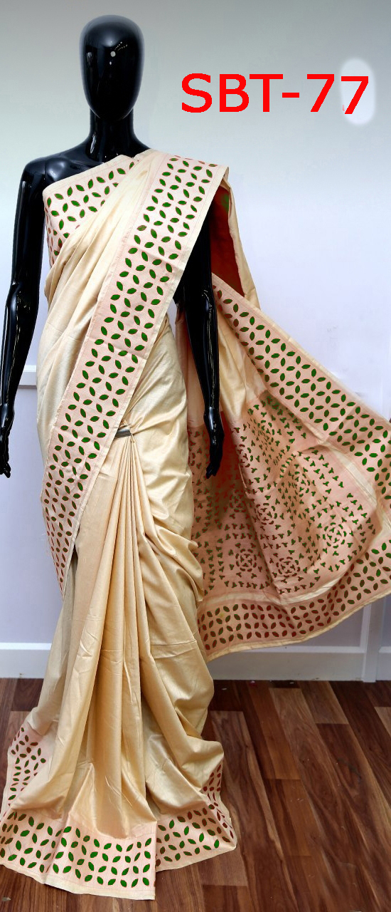WOMEN'S PRINTED SILK SAREE