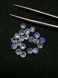 6mm Natural Rainbow Moonstone Faceted Round Gemstone