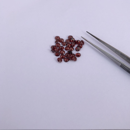 2mm Natural Red Garnet Faceted Round Gemstone