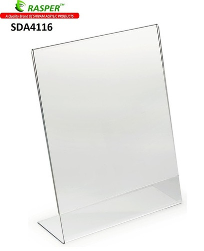 Good Look Acrylic Display Stand Tent Card Holder, A4 Portrait Size (Premium Quality)