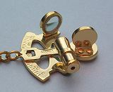 Solid Brass Sextant Key Chains