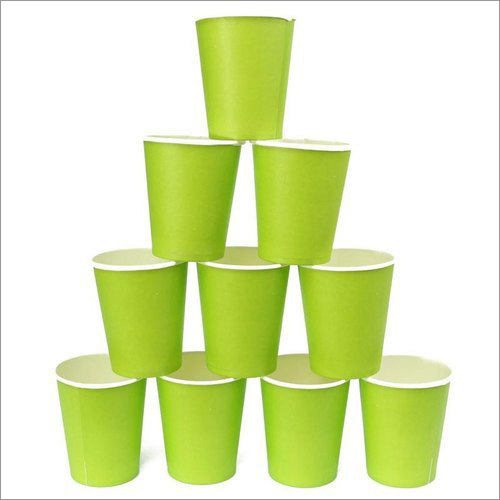 Plain Green Disposable Paper Cup