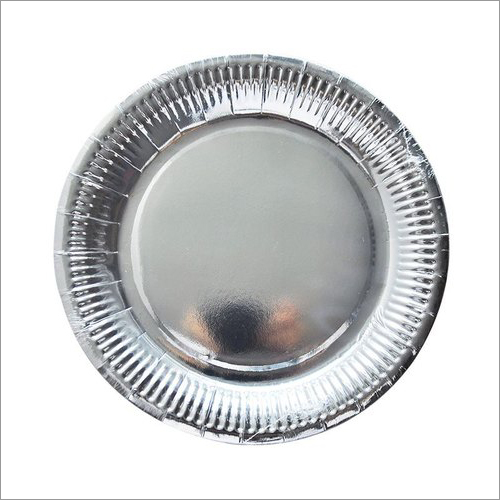 Plain Silver Foil Paper Disposable Plate