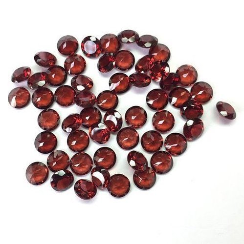 6mm Natural Red Garnet Faceted Round Gemstone