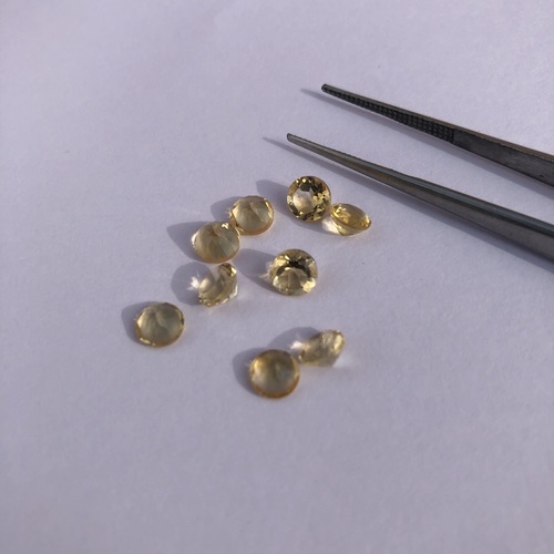 5mm Natural Citrine Faceted Round Gemstone