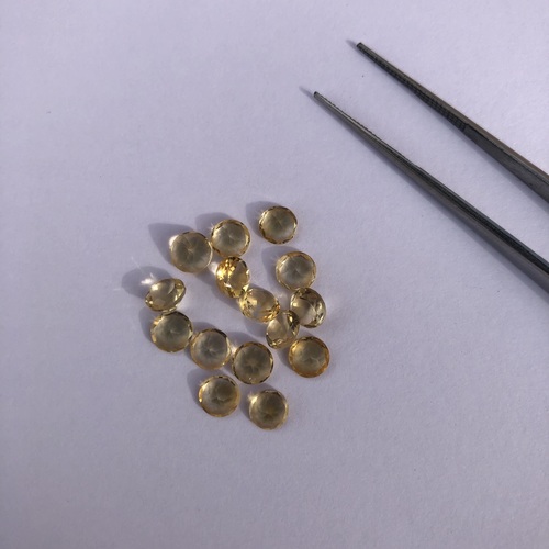 6Mm Natural Citrine Faceted Round Gemstone Grade: Aaa